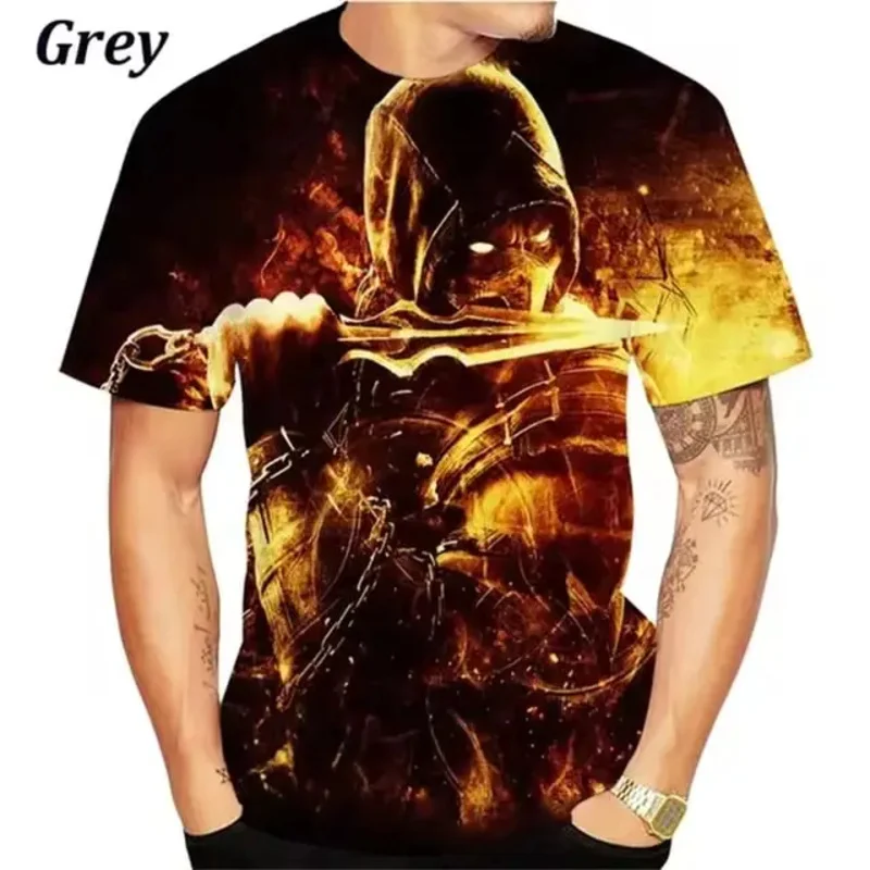 

Hot Game Mortal Kombat 11 3D Print Men T-Shirt Casual Harajuku Unisex Short Sleeve Summer O-neck Tee Tops Oversized Streetwear