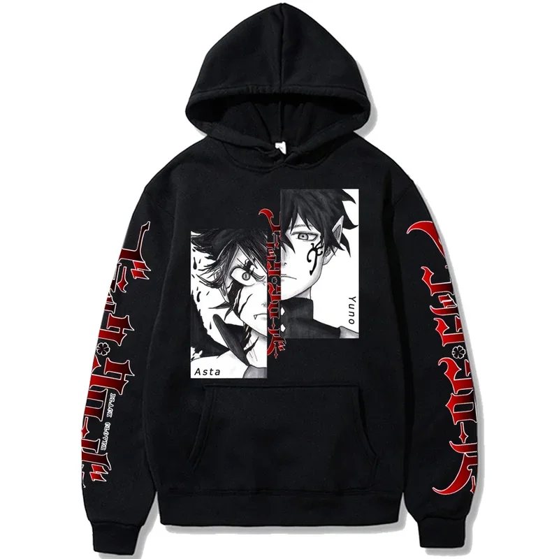 Anime hoodie Japan anime sweatshirt Harajuku Asta Yuno grinbellor Black Clover hoodie clothes hoodies tops clothes Autumn Winter