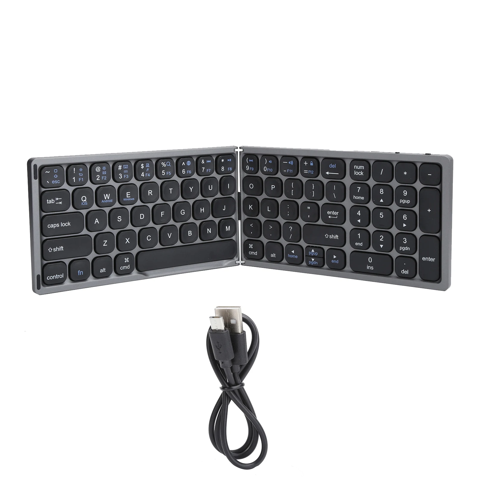 Portable Folding Bluetooth Keyboard Wireless Ultrathin Computer Keyboard Easy to Use for IOS Android Windows Computer Accessory