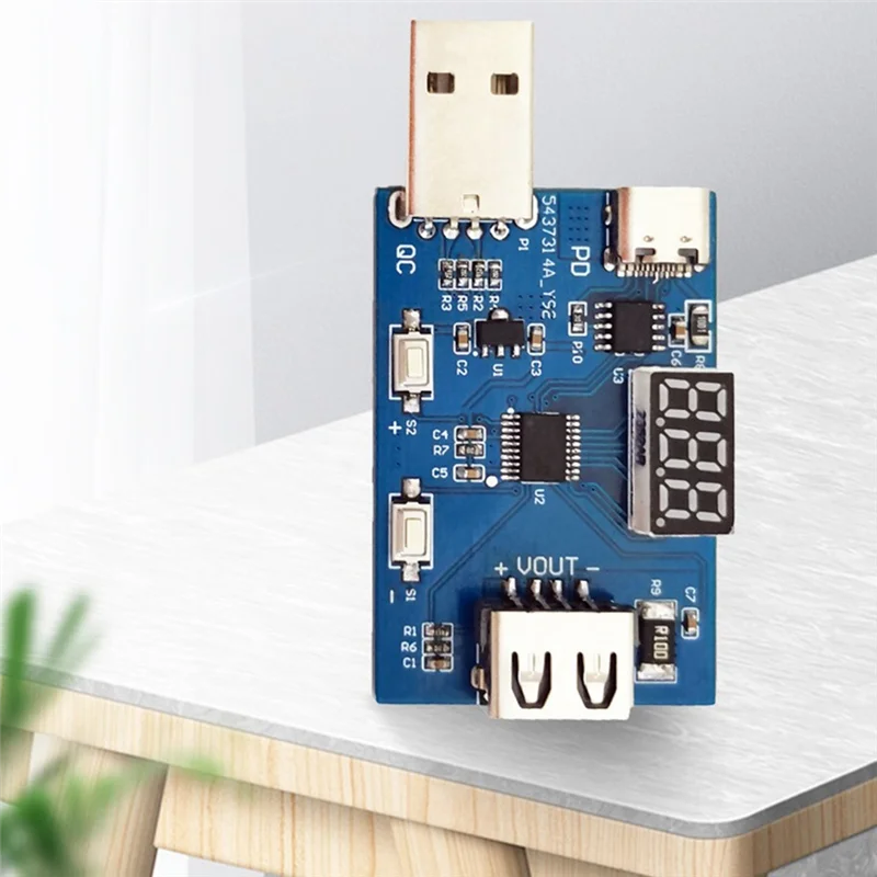 -Y65A QC2.0 QC3.0 PD3.0 PCB Decoy Module 3.6-20V Adjustable Multifunction Voltage Charging Head Test Aging Module