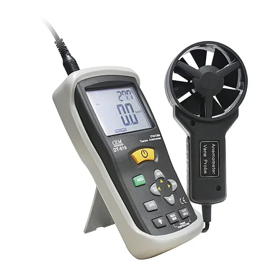 DT-619 Industrial Specific Anemometer Handheld Wind Temperature Anemometer 30M/S Digital Anemometer Temperature Difference Type