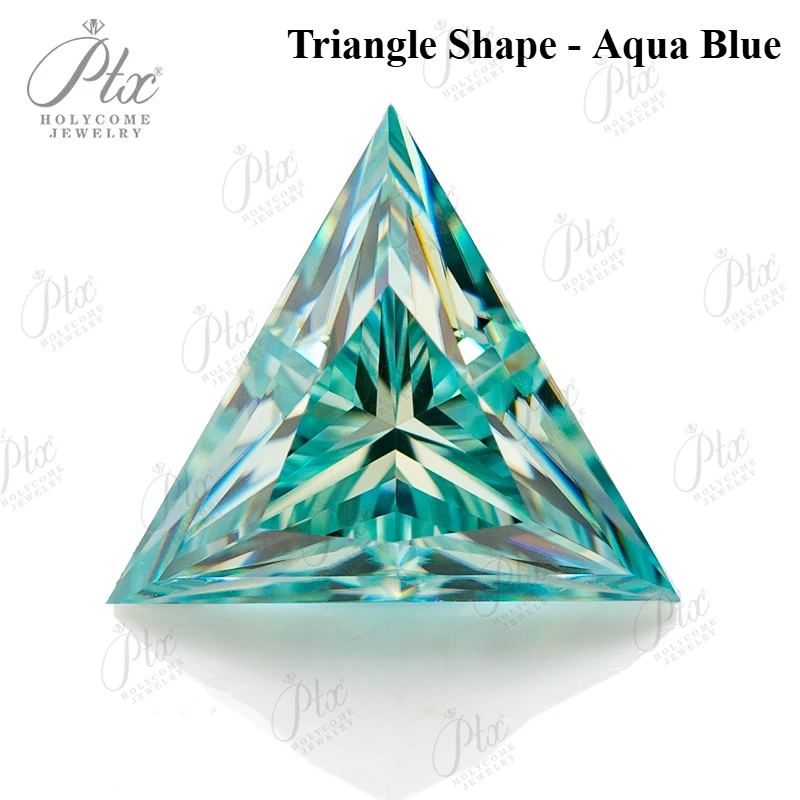 

0,5-5,0 карата красочный свободный муассанит камень треугольной формы VVS1 DIY кольцо подвески ожерелье серьги основные материалы с сертификатом