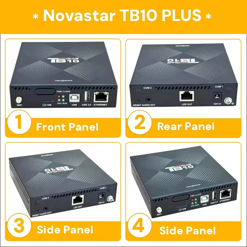 Genuine NovaStar TB10 Plus Taurus LED Sender Box 4K Decoding WiFi Gigabit Ethernet Async Controller For Full Color LED Display