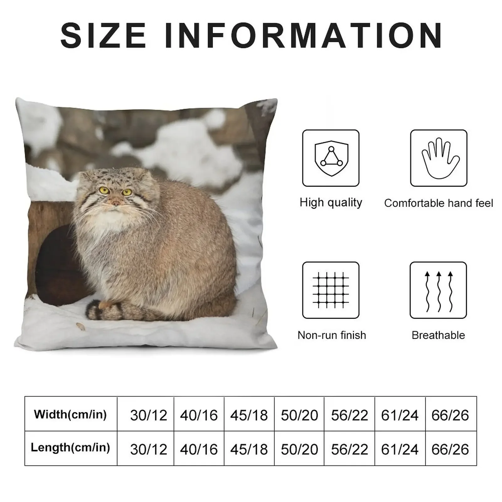 Eve the Pallas's Cat is enjoying a sunny day Throw Pillow Marble Cushion Cover Sofa Cover pillow