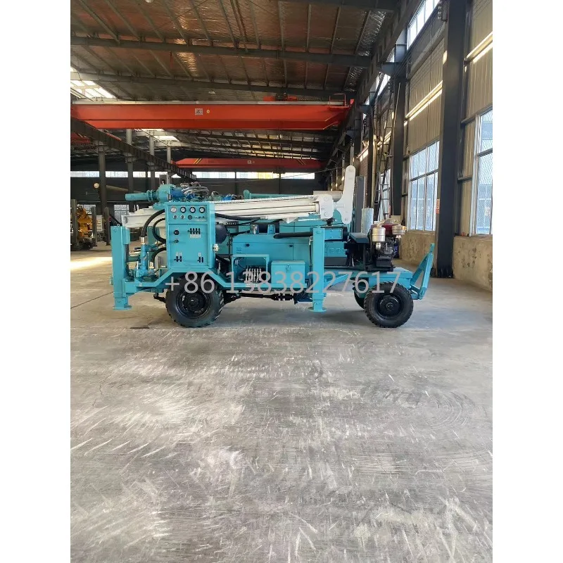 450m Hydraulic Crawler Water Well Drilling Rig Machine, High Quality Rotary Forage Rig With Pump Engine for Mine Drilling