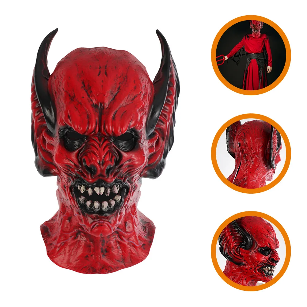 Masquerade Halloween Bat Hood Cosplay Costume Party Horror Props Ghost Mask With Scary Face Cover