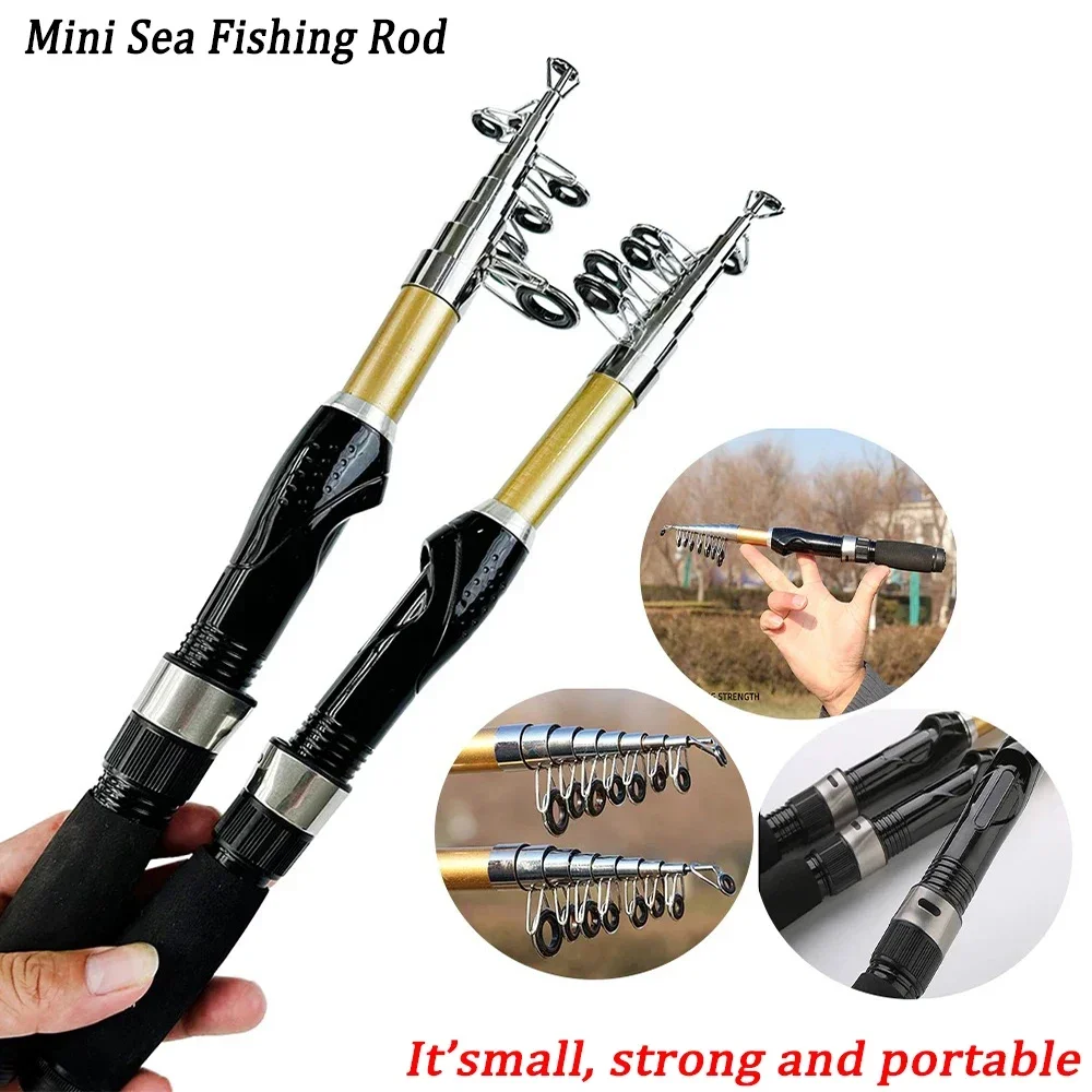 

Telescopic Fishing Rod 1.5/1.7/1.9/2.1M Multifunction Fishing Rod Portable Travel Spinning Fishing Rods For Fish Tackle Pesca