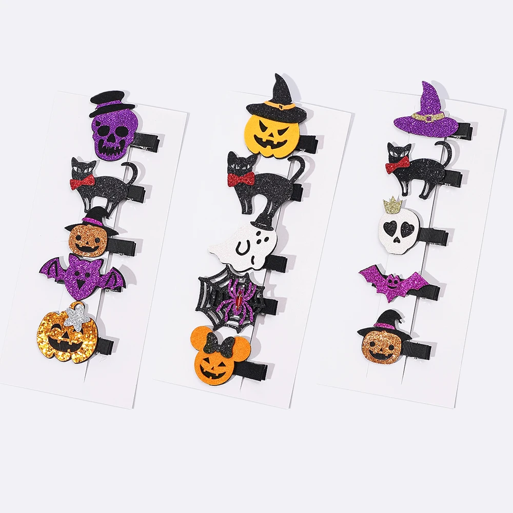 

Pumpkin Alligator Hair Clips Cute Spider Web Children Hairpin Halloween Hair Barrettes Halloween Hair Accessories for Kids Girls