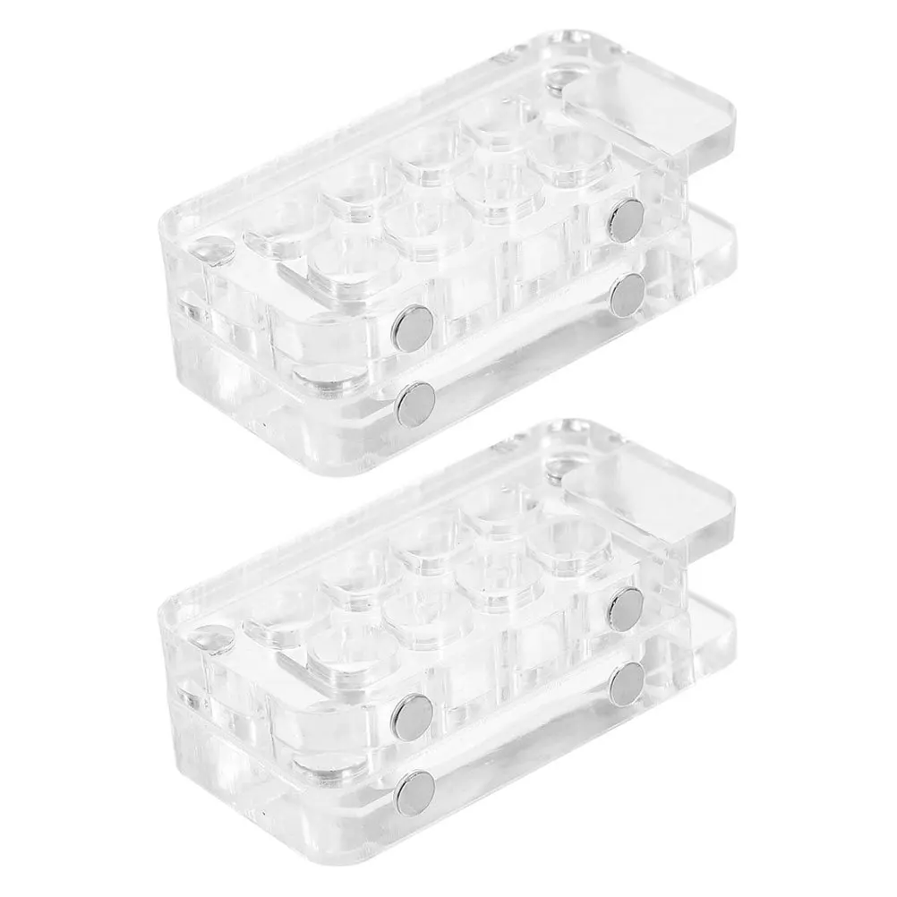 

2pcs Mini Watercolor Paint Box 8 Grid Portable Palette Compact Travel-Friendly Design For Outdoor Sketching Color Mixing