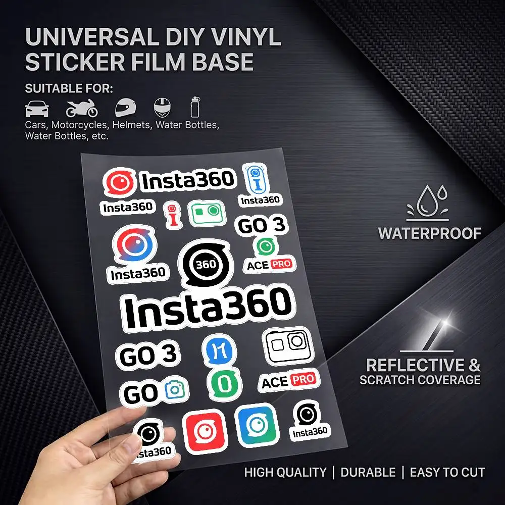I-n-s-ta 36-0 All Purpose Reflective Waterproof Scratch Blocker Decal Car Bike Helmet Cup Refrigerator Decorative Stickers