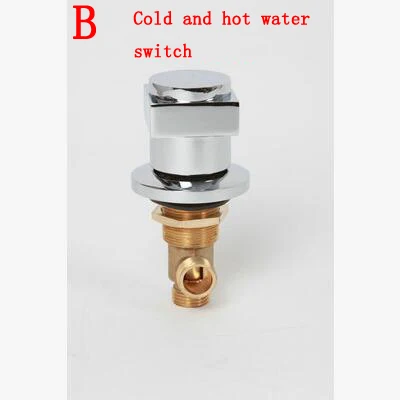 3 Type round head cold and hot water switch thread connection, 1 Inlet 1 outlet brass massage bathtub valve faucet accessories