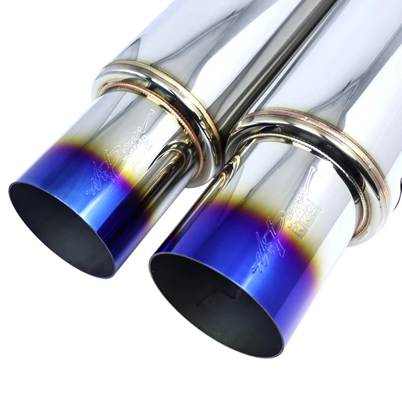 HKS العالمي عالية الجودة الفولاذ المقاوم للصدأ سيارة خمار ماسورة العادم أنابيب طرفية مع واجهات 51/63/76 مللي متر منفذ 89 مللي متر نهاية #6