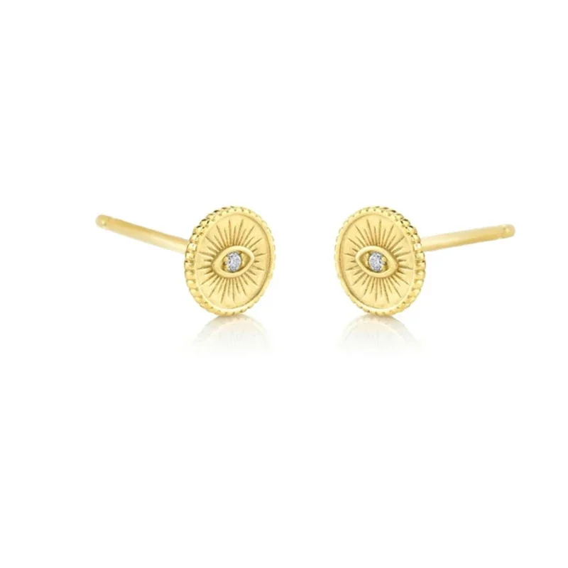 Wholesale Turkish Evil Eye  Small Piercing  Stud Earrings for Women Girls Punk Rovk Party Jewelry Fashion Accessories