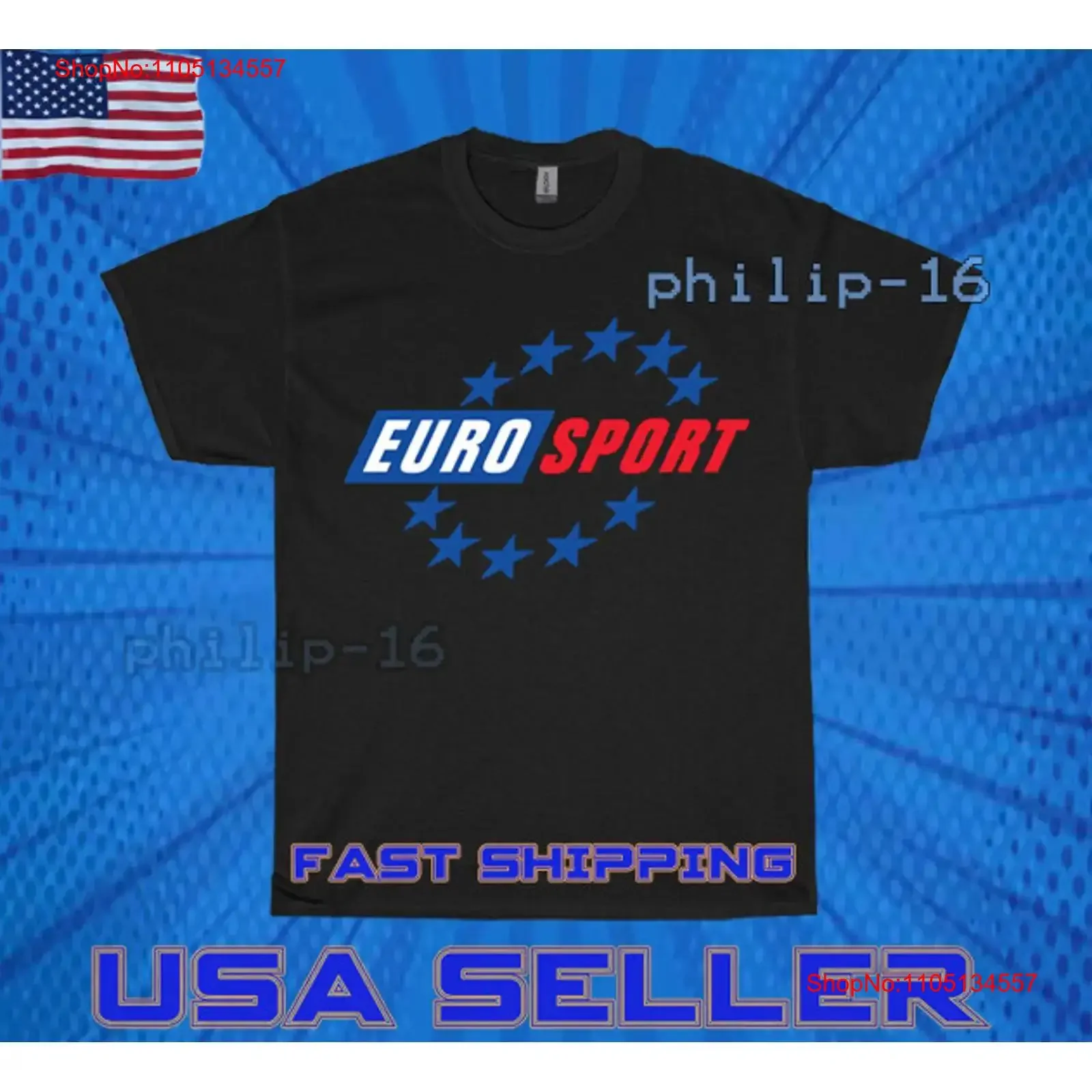 NUEVA CAMISETA PREMIUM EUROSPORT TV EURO SPORT LOGO UNISEX T DRIVERTIDO TAMAÑO S 5XL vintage Top lavado para uso diario Cómodo