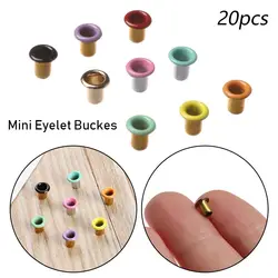 20pcs Mini Eyelet Buttons for Doll Belt Buckles Metal Buckle Snap Buttons Bag Shoes Clothes Sewing Accessories 1mm/2.5mm