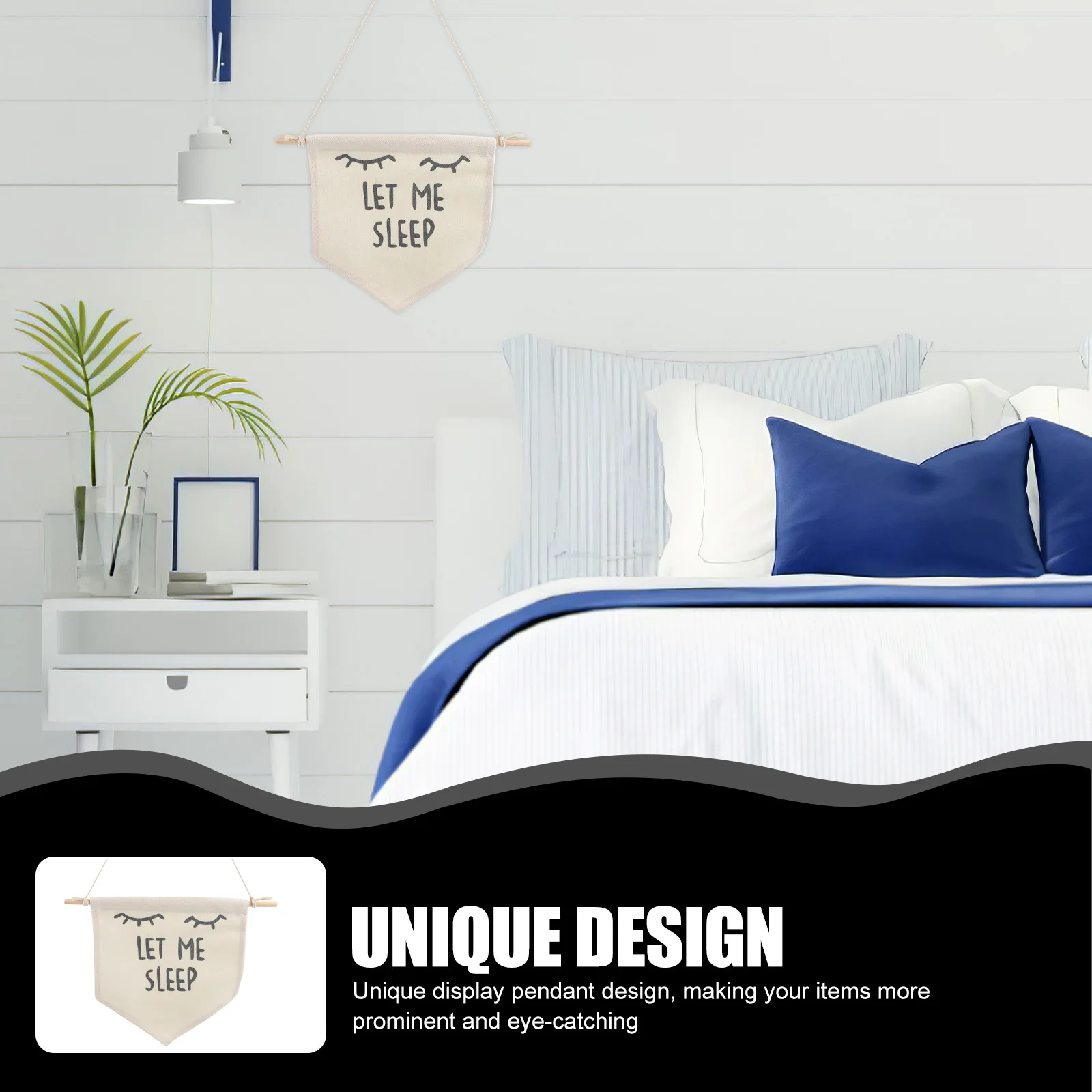 

Canvas Wall 30x41 LET ME SLEEP Badge Banner Brooch Holder Material Multi Brooches Holder Display Storage Bedroom Decor
