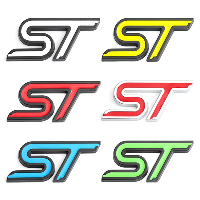 3D Car Sticker ST Emblem Badge Front Hood Grill Decal for Ford ST Logo Focus Fiesta Ecosport 2009-2015 Mondeo Focus2 Focus3 MK2