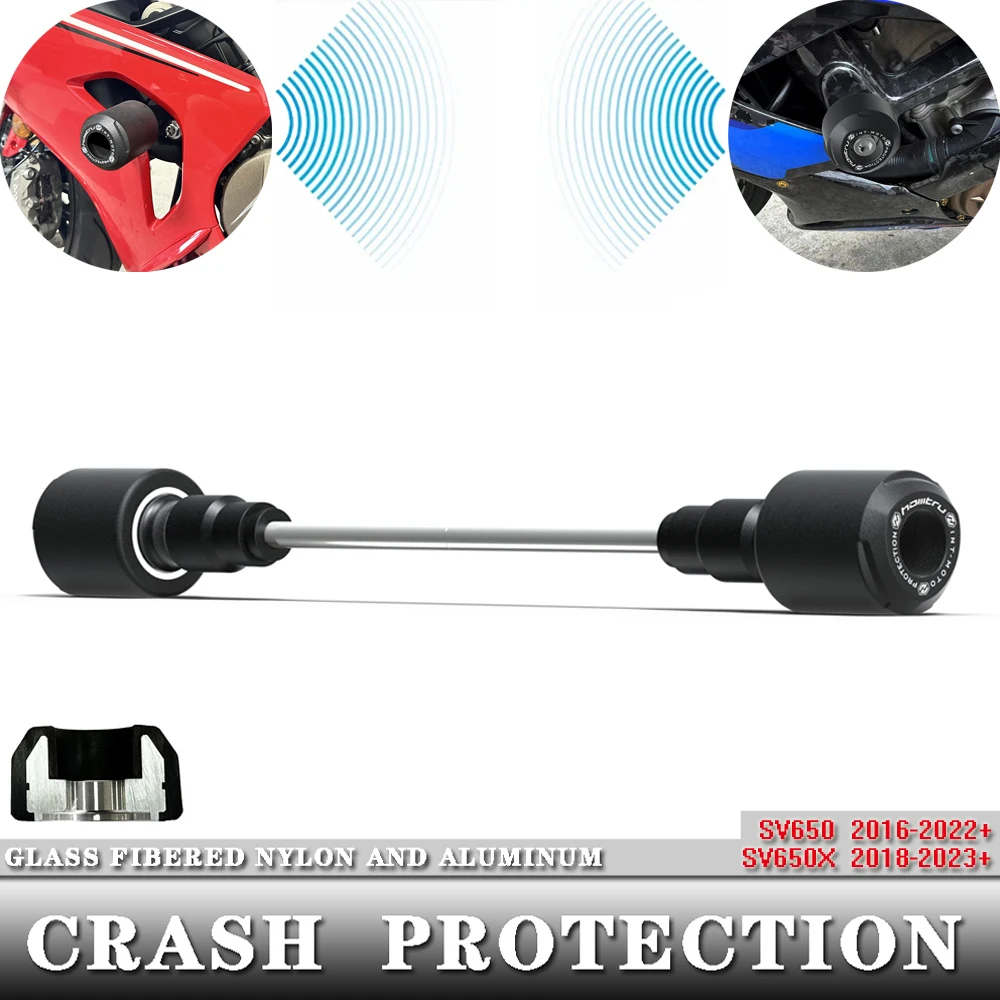 

For Suzuki sv650 SV650 2016-2023+ / sv650x SV650X 2018-2023+ motorcycle Crash Protection Bobbins Aluminum+Nylon Fiberglass