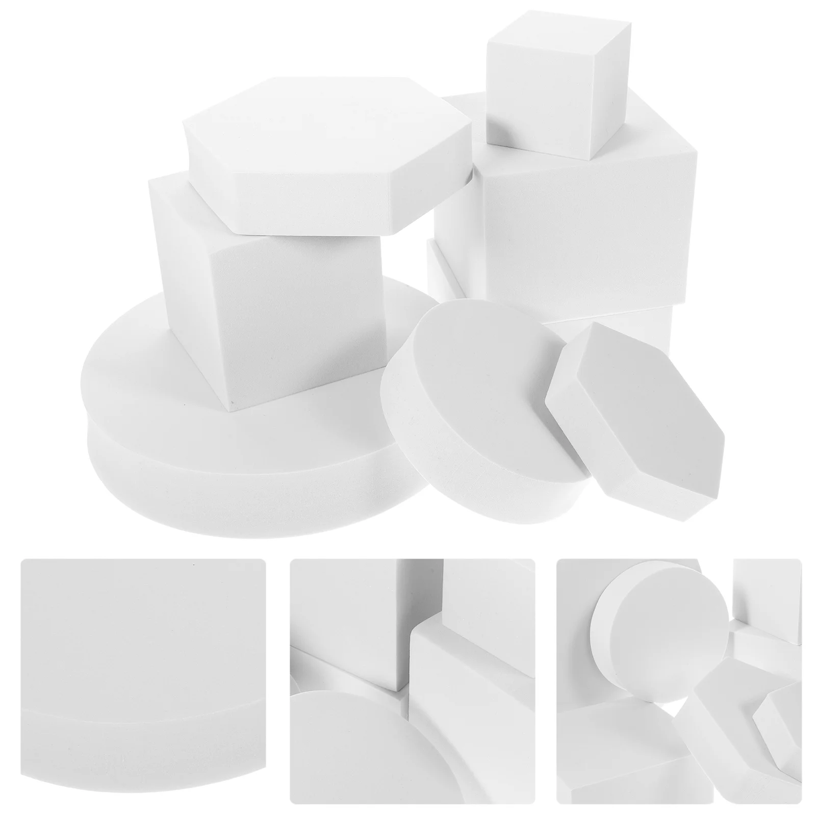 8 Pcs Geometric Three-dimensional Ornaments Product Photography Props Geometry Cube Photoshoot for White