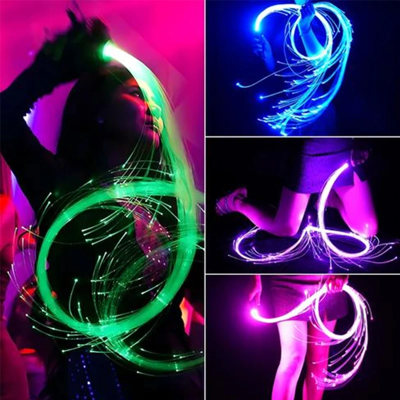 Valentine Fiber Optic LED Whip 7colors Changes LED Whip Sexy Bar Club Gogo Dance Props Performence Night Show Supplies