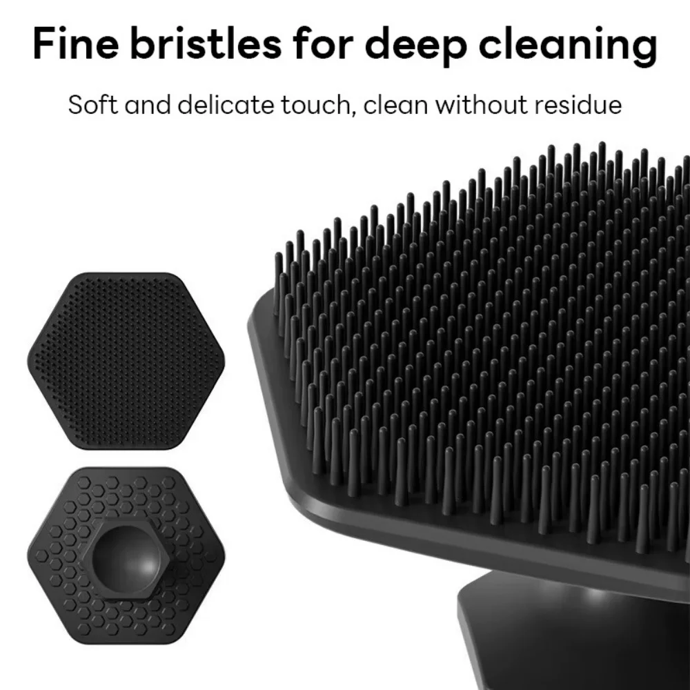 Silicone Facial Cleaning Brush Scrubber Silicone Miniature Face Deep Clean Shave Massage Face Scrub Brush Face Cleaner For Men view 5
