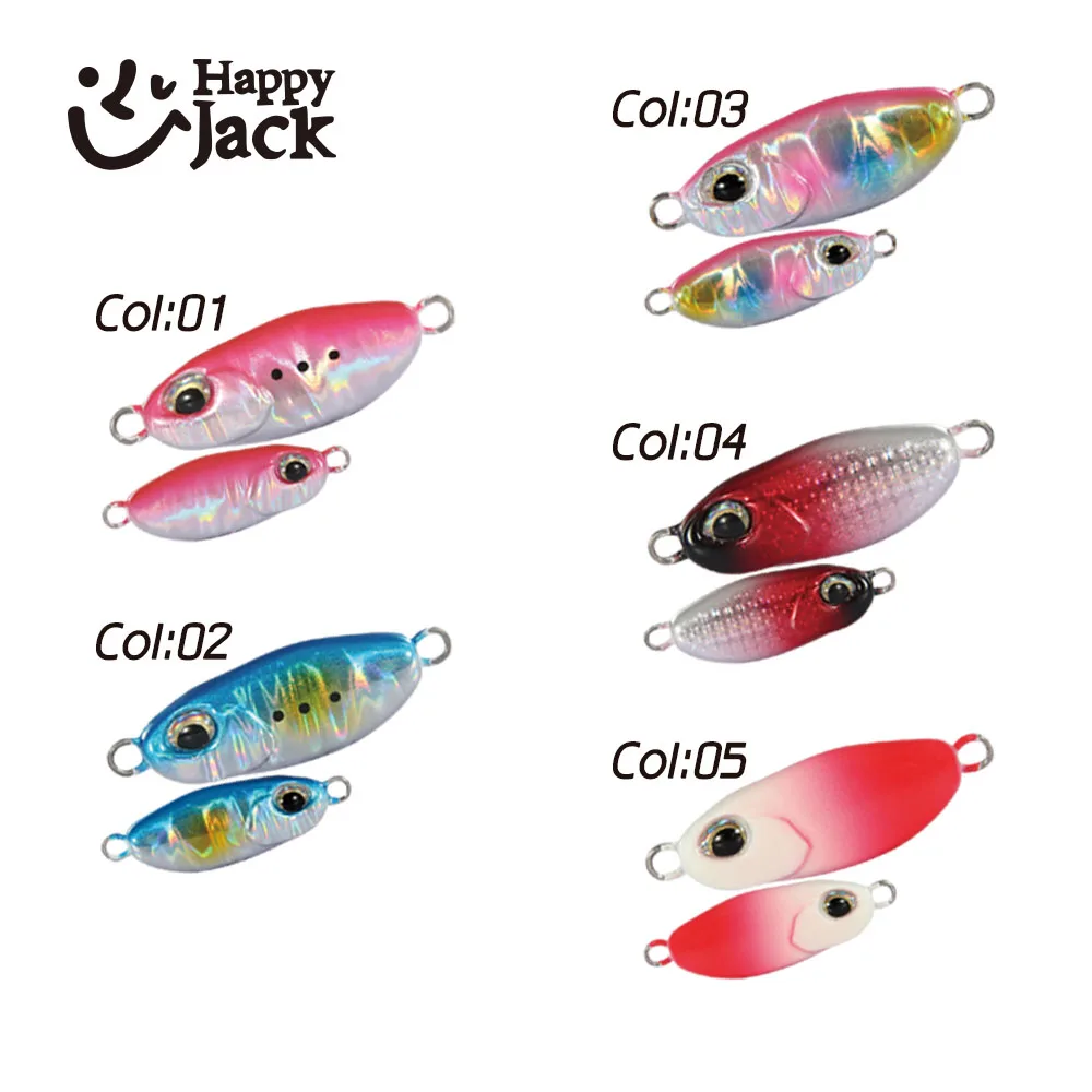 Happyjack new Metal Jig Spoon Lure Micro jig 5g 10g 15g Pesca Fishing Hard Artificial  Bait For Bass Saltwater Slow Jigging