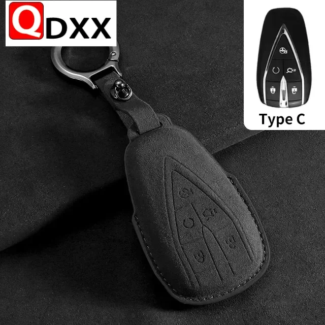 

Suede Keyring Car Key Case Cover Shell Fob for Changan CS35PLUS CS35 Plus CS55 PLUS CS75 PLUS Eado UNI-T UNI K Oushang X5 X7 EV