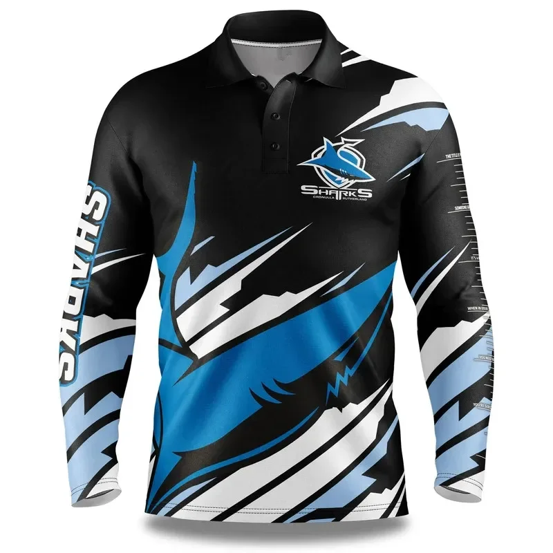 

2024 CRONULLA SHARKS ADULT FISHFINDER FISHING SHIRT RUGBY JERSEY 2024/25 Sharks "Fish Finder" Fishing Shirt size S--5XL