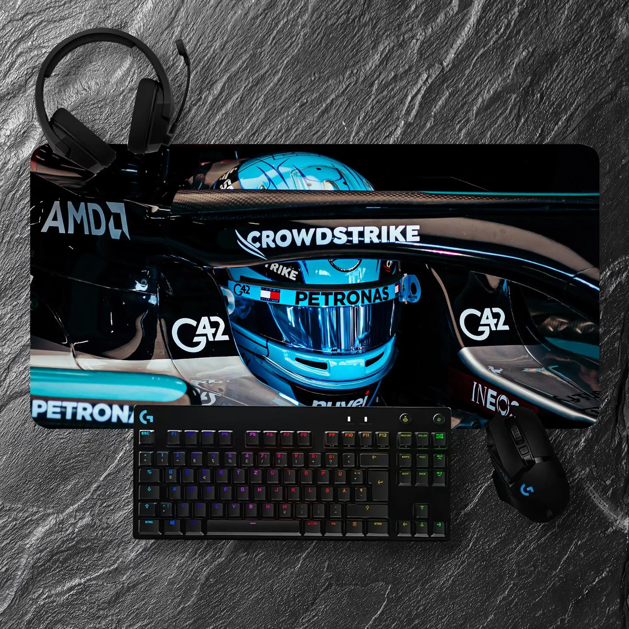 AMGS Formulas 1 F1 Mouse Pads Non-slip Lockedge Office Student Gaming Accessories Thicken Large Writing Pad Cushion Keyboard Mat