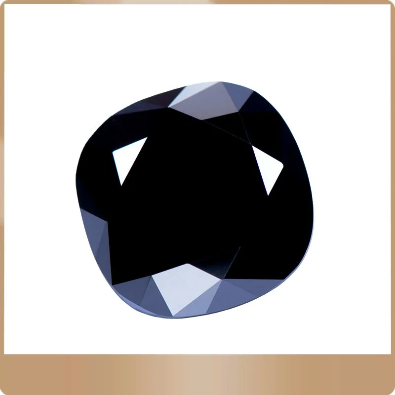 

Moissanite Gemstone Black Primary Color Cushion Cut Lab Grow Diamond for Charms Jewelry Making Materials with GRA Certificate