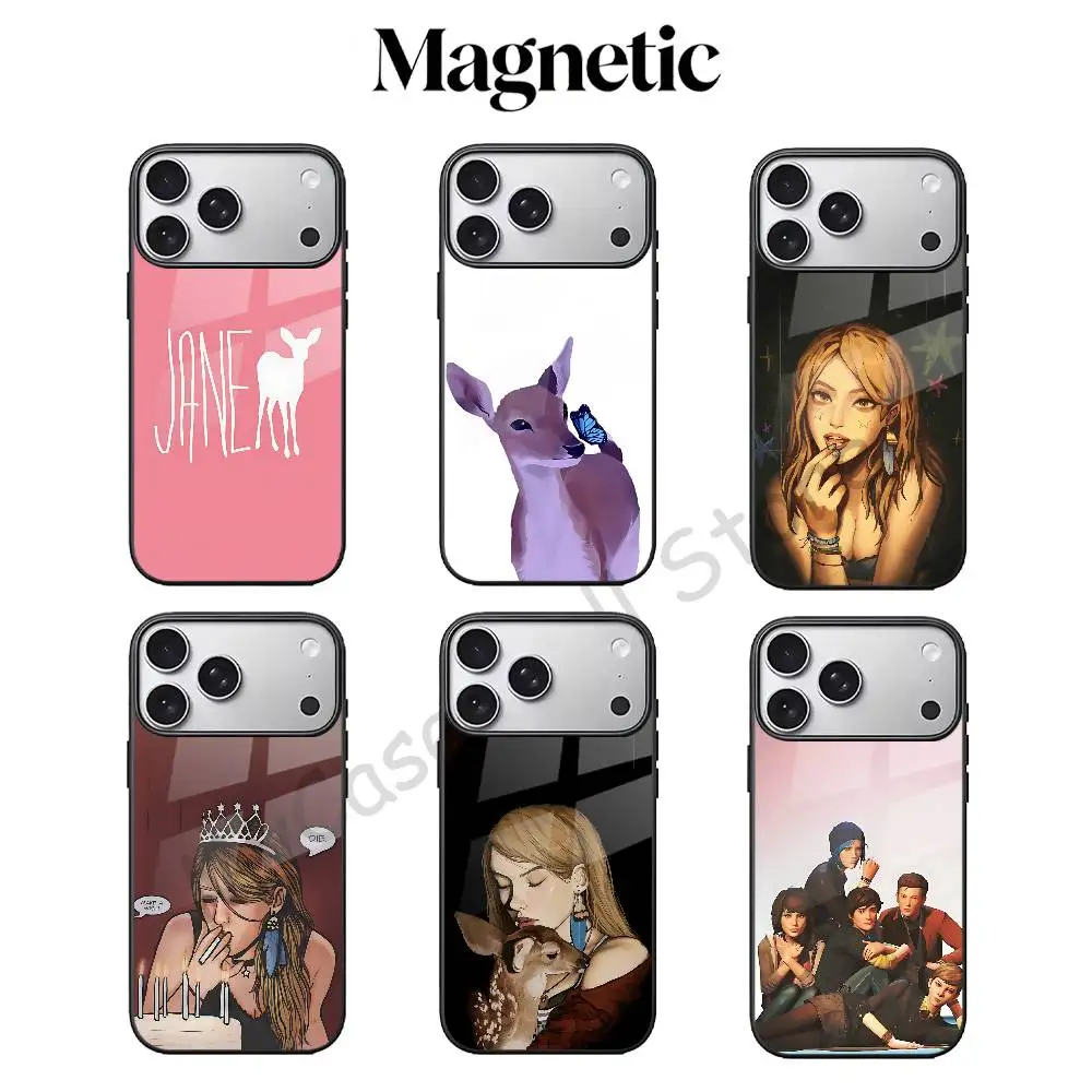 L-Life Is S-Strange Max Rachel Magnetic Black Phone Case For MagSafe For iPhone 17 16 15 14 13 12 11 Pro Max Plus Mini E XR