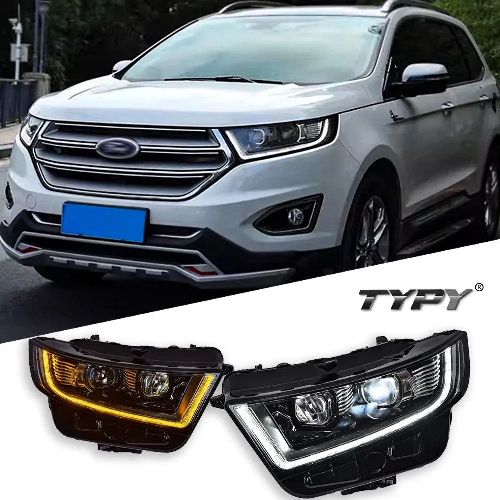 

TYPY New LED Head Lamp Upgrade Modified For Ford Edge Headlights 2015-2019 Dynamic Signal Head Lamp Auto Accessories