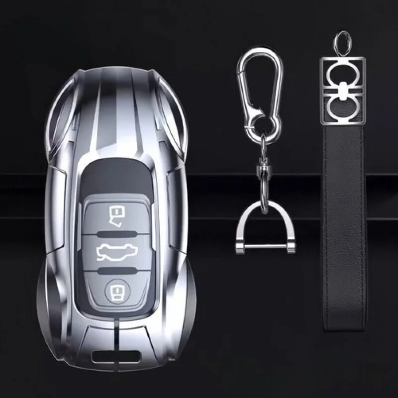 A + سبائك الزنك بولي TPU حافظة مفاتيح السيارة لأودي A3 A4 A5 A6 A7 A8 S4 S6 Q5 TT RS Q2 #6