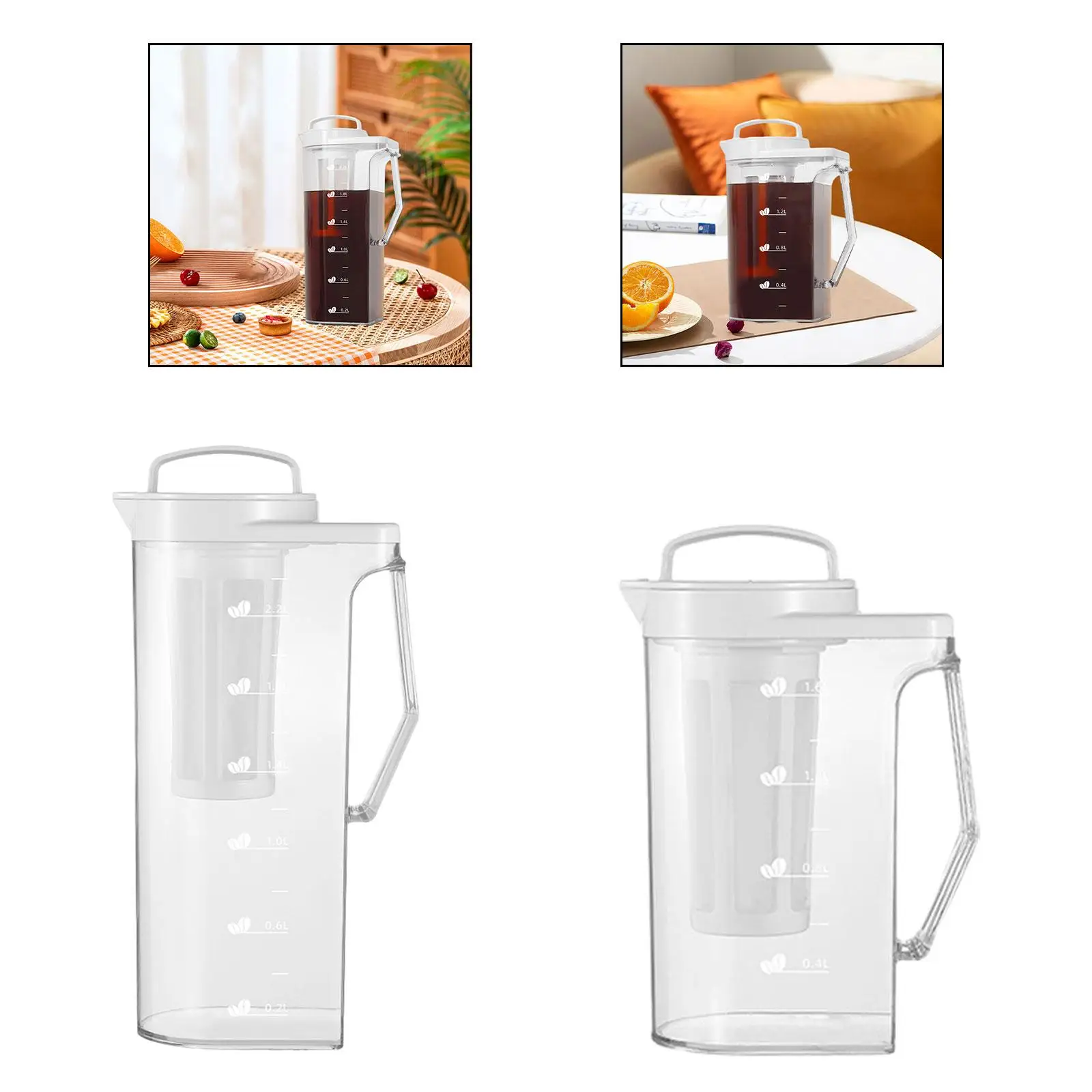 

Transparent Water Jug ​​jar with Coffee Mango with Frozen Coffee Restaurants