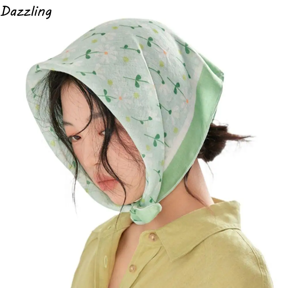 

Clothing Accessories Headscarf Bandanas Scarf Accessories Flower Silk Scarf Hair Band Square Scarf Female Printed Scarf