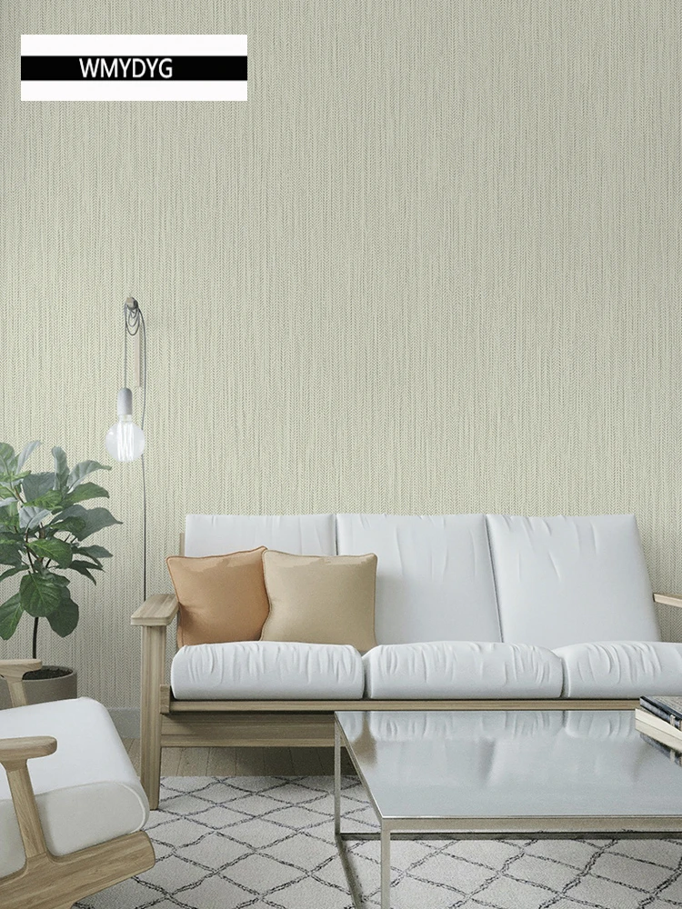 Straw Wall Paper Pure Color Linen Texture Wallpaper Modern Style Living Room Bedroom Bedroom Project Vinilo Decor Pared