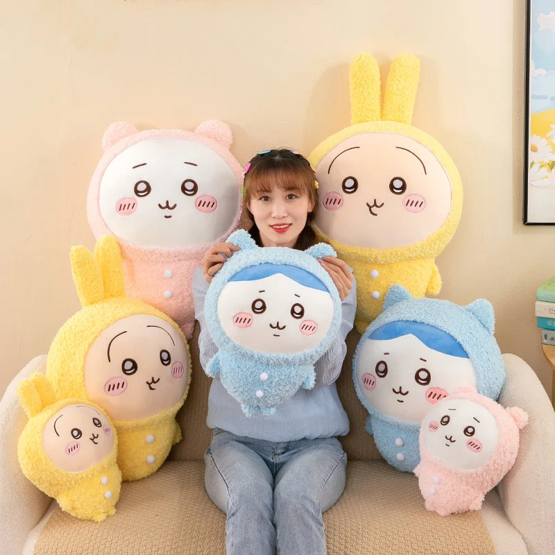 Kawaii 60 centimetri Labubu Del Fumetto Ragdoll Giocattoli di Peluche Simpatico Coniglio Ragdoll Accompagna Il Sonno Peluche Bambola Cuscino Regali Di Natale Per Bambini