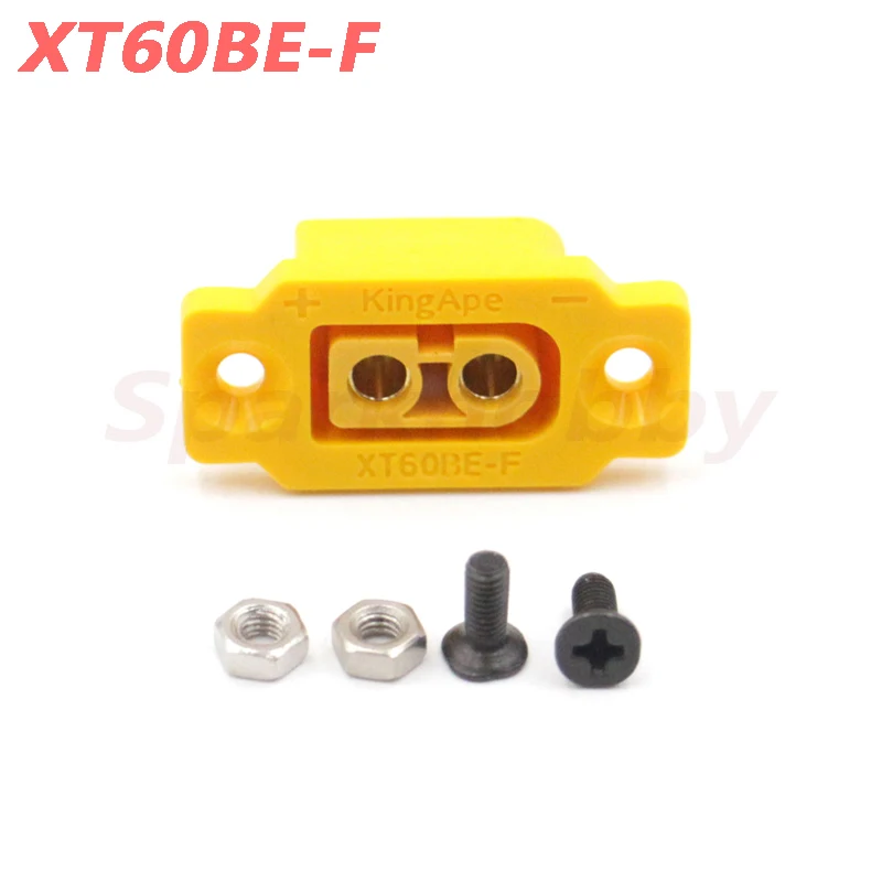 5pcs KingApe XT60BE Female Plug Brass gold plated Connector with Black / Yellow Dustproof Cap Suitable for High Current Battery