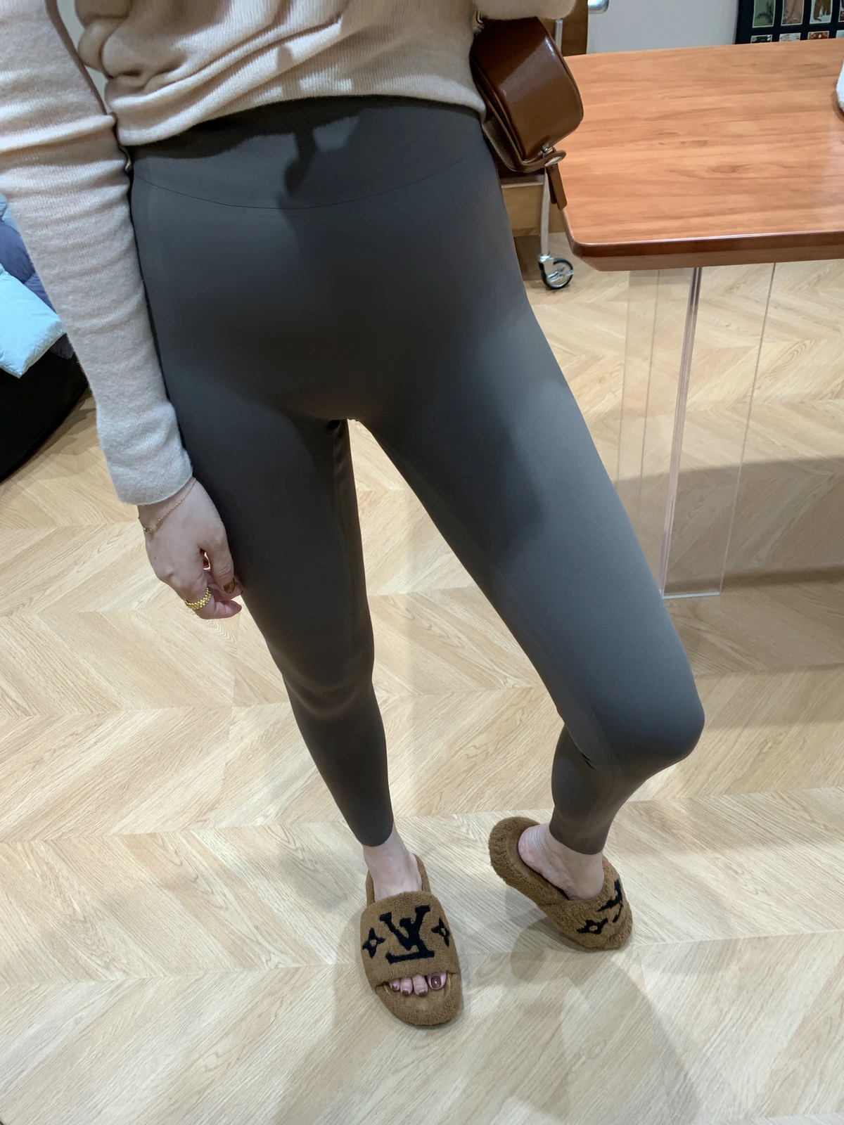 

Женские леггинсы для йоги с высокой талией, на флисовой подкладке, с эффектом утяжки живота, облегающие, спортивные, длинные брюки