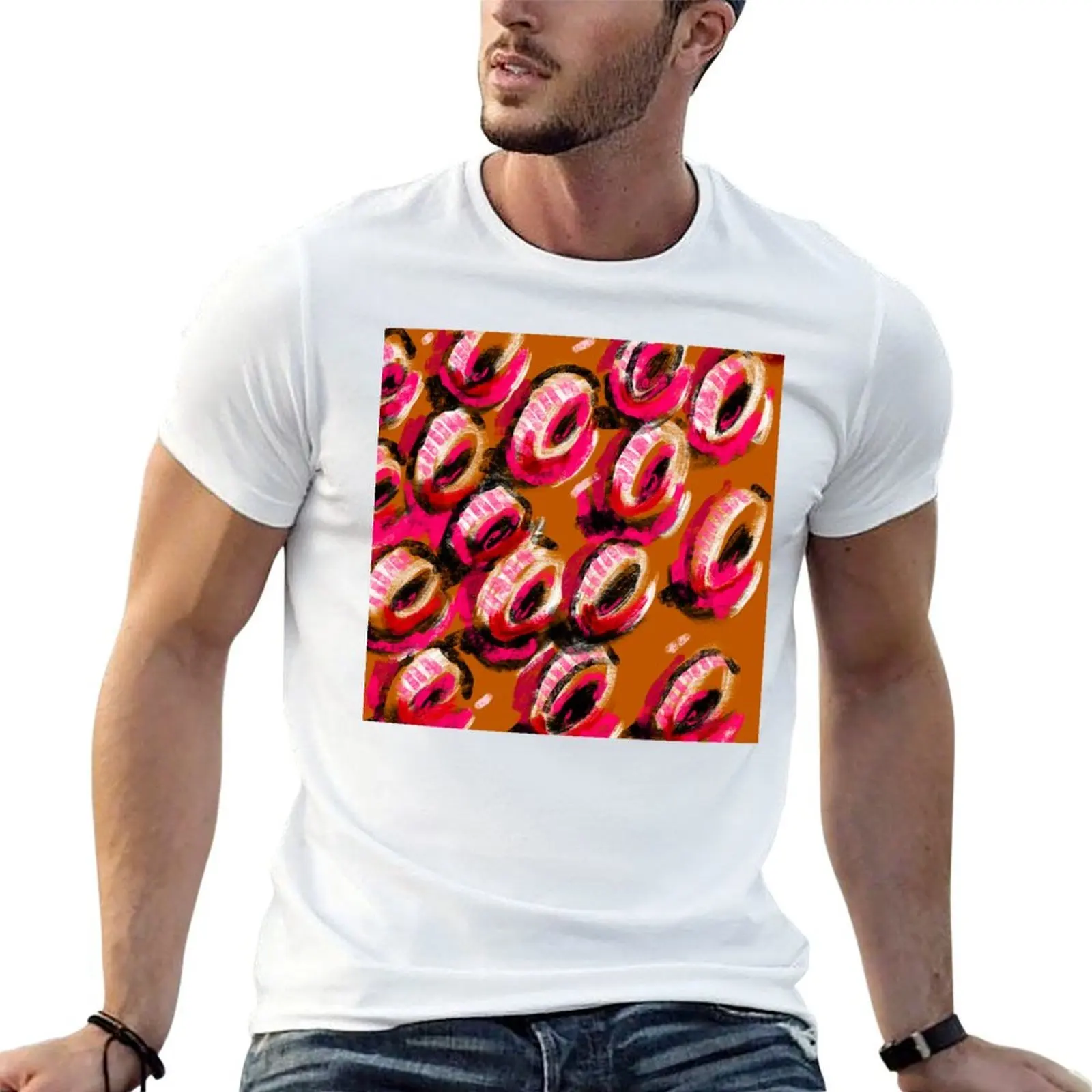 Abstract Digital Art 5 ?? 90’s Neon BOLD Mixed Media Pattern Expressive Brush Stroke Drawing Painting T-Shirt