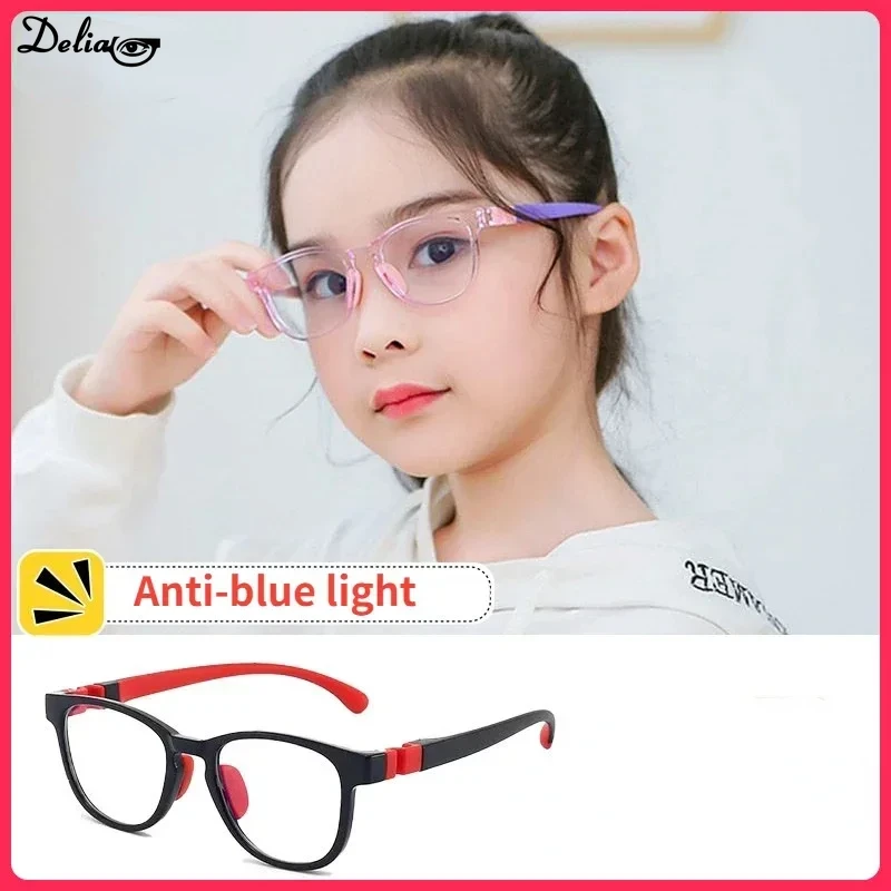 High Quality Kids Blue Light Glasses Without Graduation Child Clear Computer Spectacles Zero Prescription Medical Glasses Frames