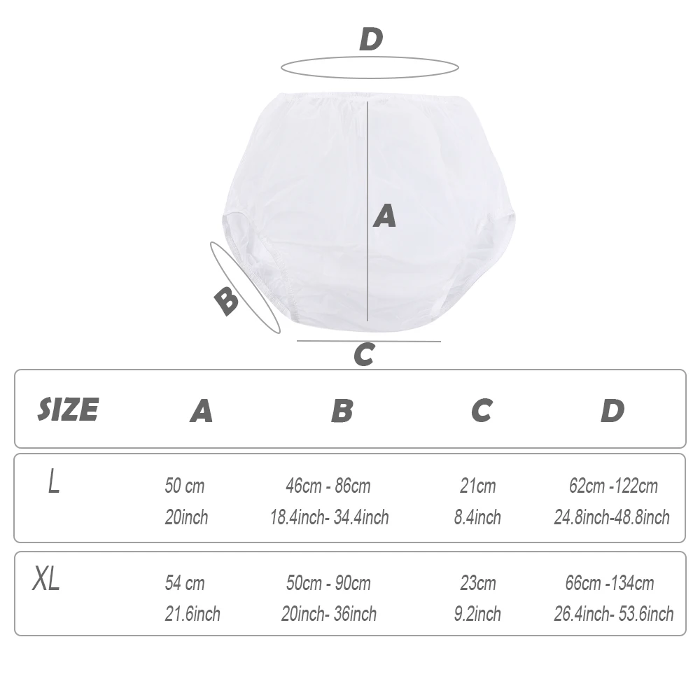 Reusable Adult Diaper Cover Elastic Waist Incontinence Shorts for Elderly Men And Women Washable Plastic Adult Diapers