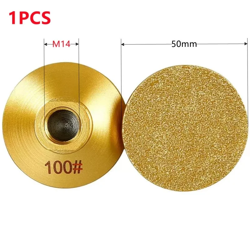 M14 Diamant-Gelöteter Flacher Schleifkopf Polierstein für Granit Quarz Glas Arbeitsplatten Kantenschleifer Schleifpad – Detail 12