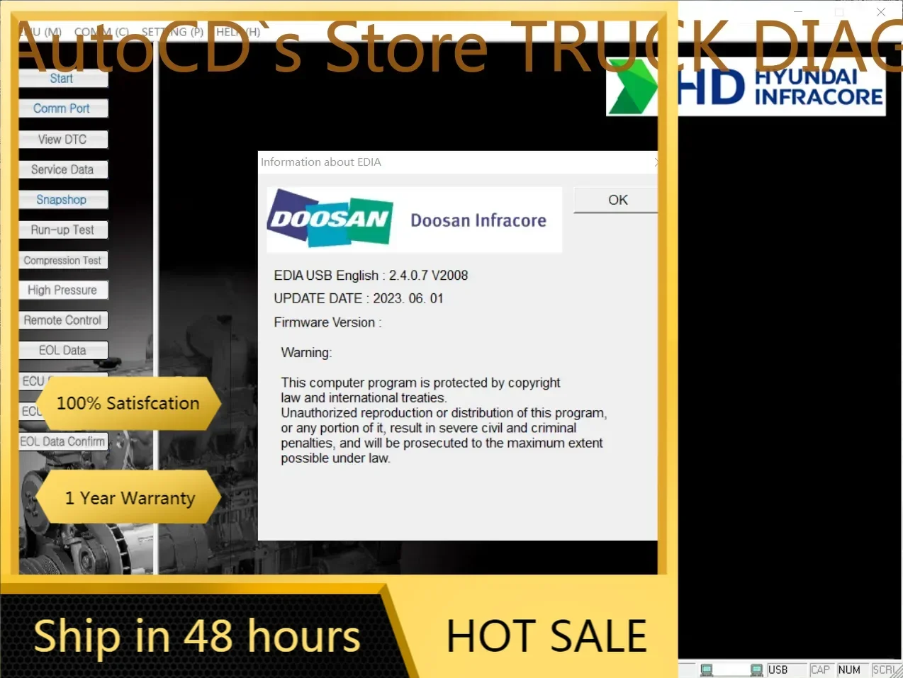 

AutoCD Doosan E-Doctor Engine Diagnostic 2.4.0.7 (EDIA) 2023, Строительство + Промышленность + AS FULL Комплект программного обеспечения + Keygen