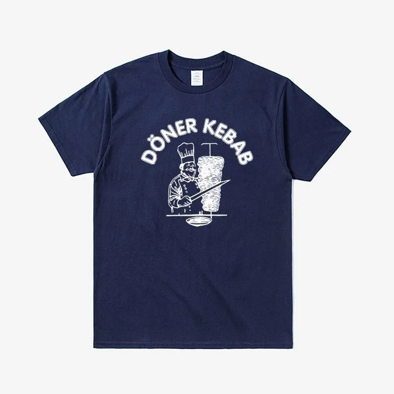 Turkish Grilled Meat Graphic T-shirt, Unisex Round Neck Cotton Short Sleeve Tee Men Women Loose Fit Versatile Casual Summer Tops