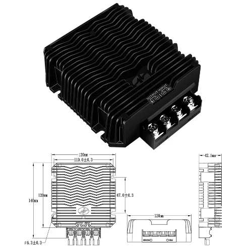 Wengao DC-DC Step Up Converter 12V to 24V 50A 1200W High Power Voltage Booster For Truck Marine Engineering Vehicle