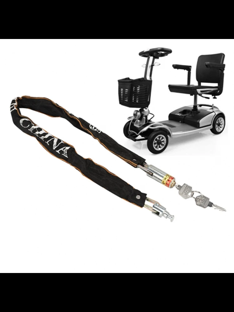 AliExpress NONE Bike Lock Anti Theft Motorcycle Mobility Scooter Chain Lock 80cm/31.5in Security Motorcycle Lock with 2 Keys