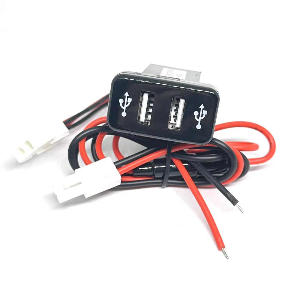 For Toyota QC3.0 Car Charger Dual USB Ports Phone Fast Quick Charging PDA DVR Adapter Plug & Play Cable Auto Accessories Styling