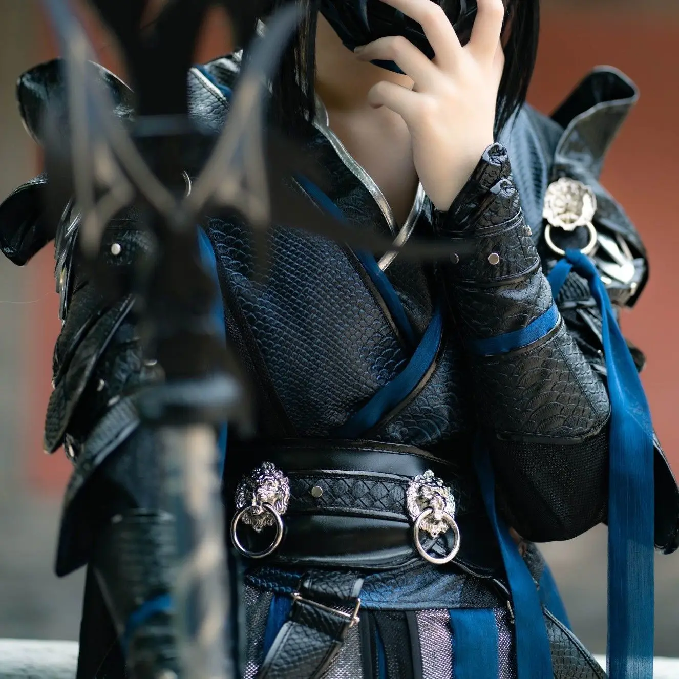 Chang geng cosplay kostüm anime sha po lang gu yun mo lief chinesisch schwarz blau hanfu halloween neuankömmlings kostüme für männer