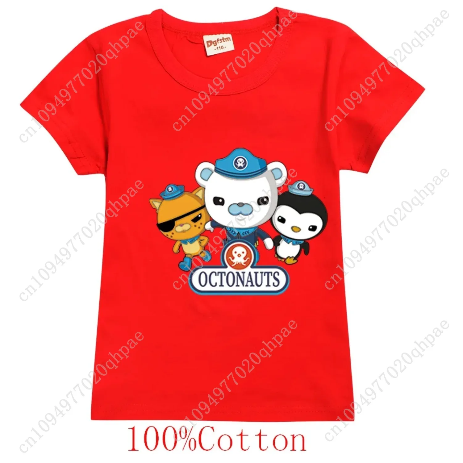 เสื้อยืดเด็ก The Octonauts สำหรับเด็กผู้ชายและเด็กผู้หญิง เสื้อผ้าฤดูร้อน ผ้าฝ้าย ลายการ์ตูน แขนสั้น คอกลม เสื้อยืดเด็กสำหรับวันเกิด